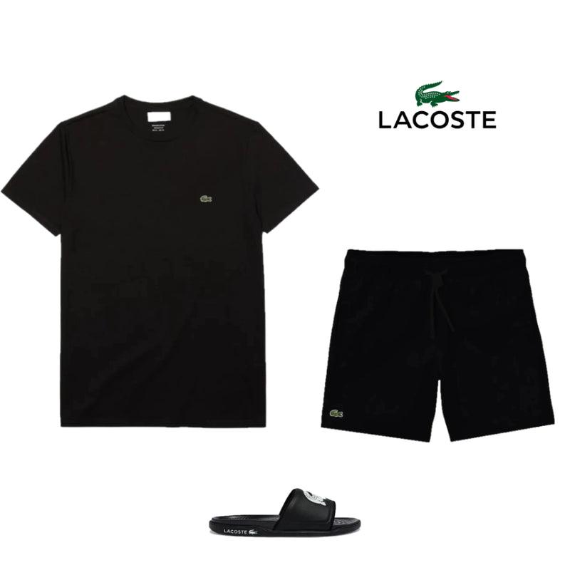 ¡OFERTA 3X1 LACOSTE | REMERA DE ALGODON + SHORT Y OJOTAS DE REGALO !